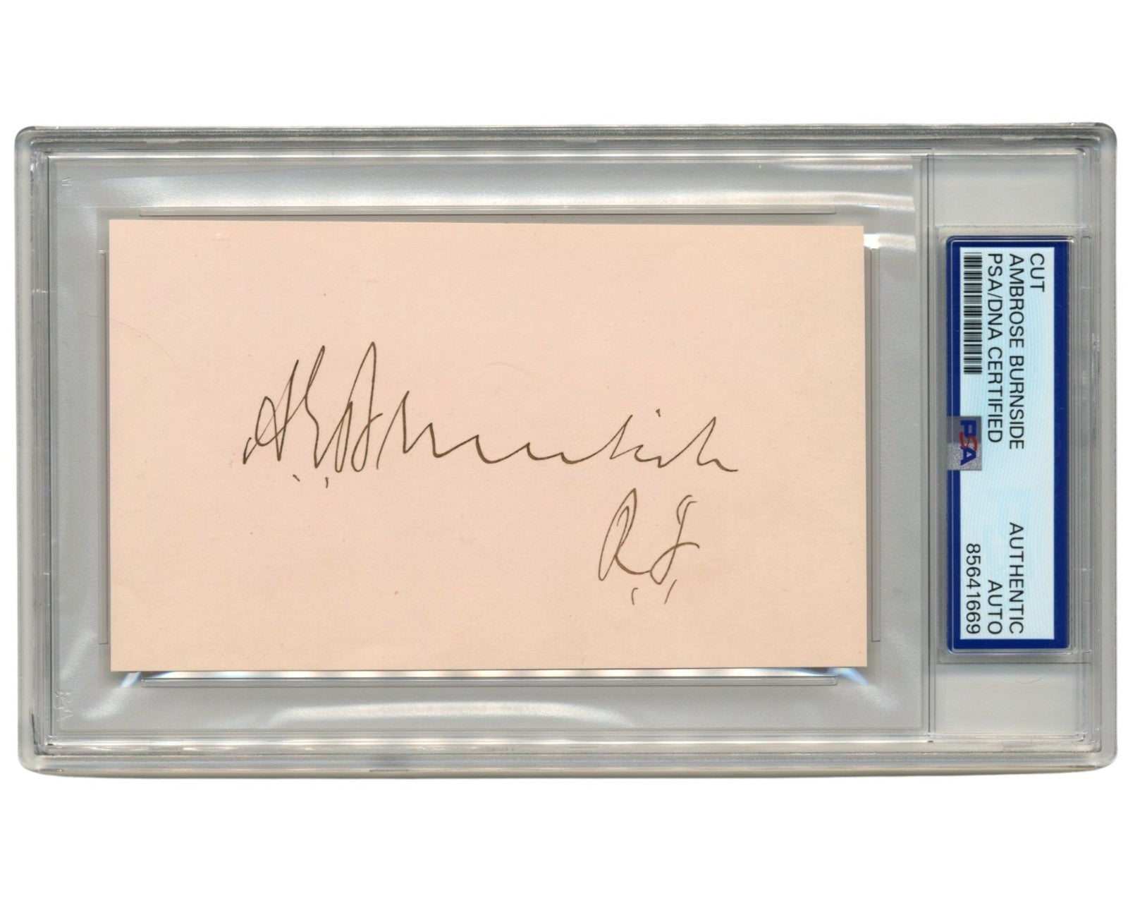 Civil War Union General Ambrose Burnside Signed Cut Autograph PSA Auto