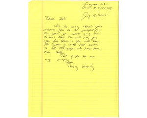Rare Robert F. Kennedy Jr. Handwritten Letter Sent from Puerto Rican Prison! PSA