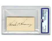 President Herbert Hoover Signed Cut PSA Bold Auto