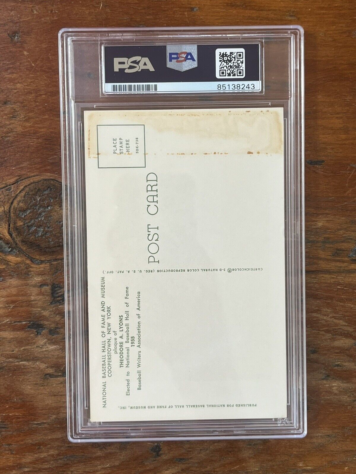 Theodore “Ted” Lyons Signed HOF Post Card PSA Mint 9 Auto
