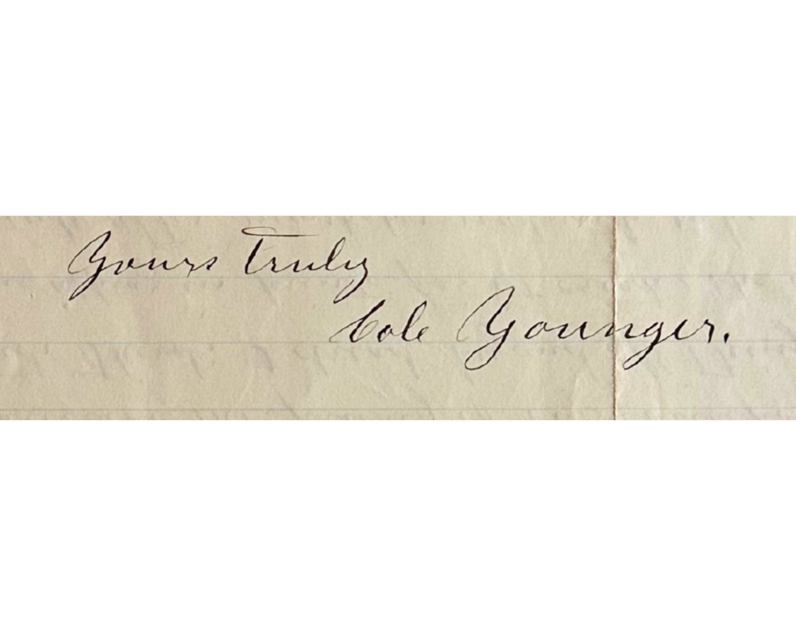 Outlaw COLE YOUNGER Rare Signed Letter from Prison!