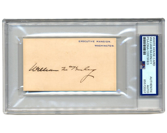 President William McKinley Boldly Signed White House Card PSA Auto