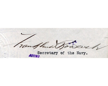 President Franklin D. Roosevelt Signed Letter Wartime (WWI) Promotion to Lt. PSA
