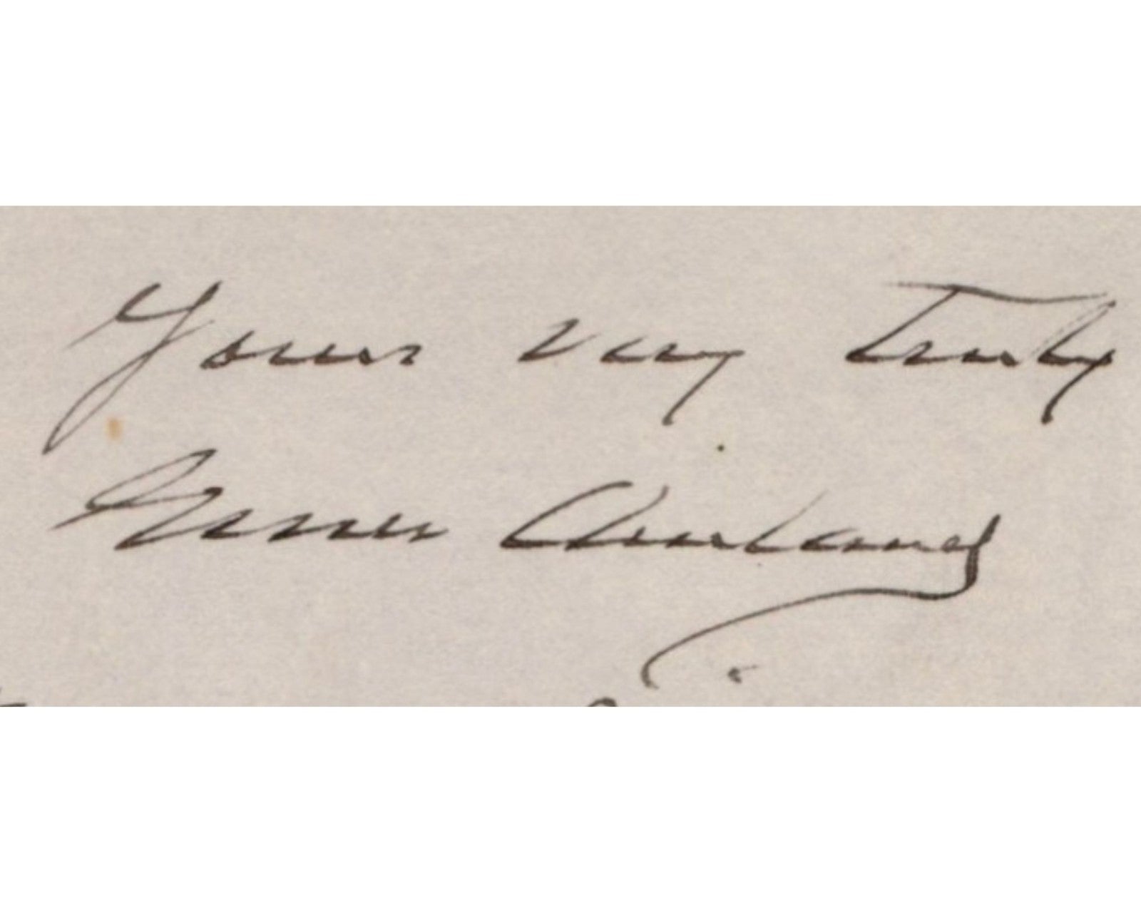 President Grover Cleveland Handwritten Signed Letter PSA Auto