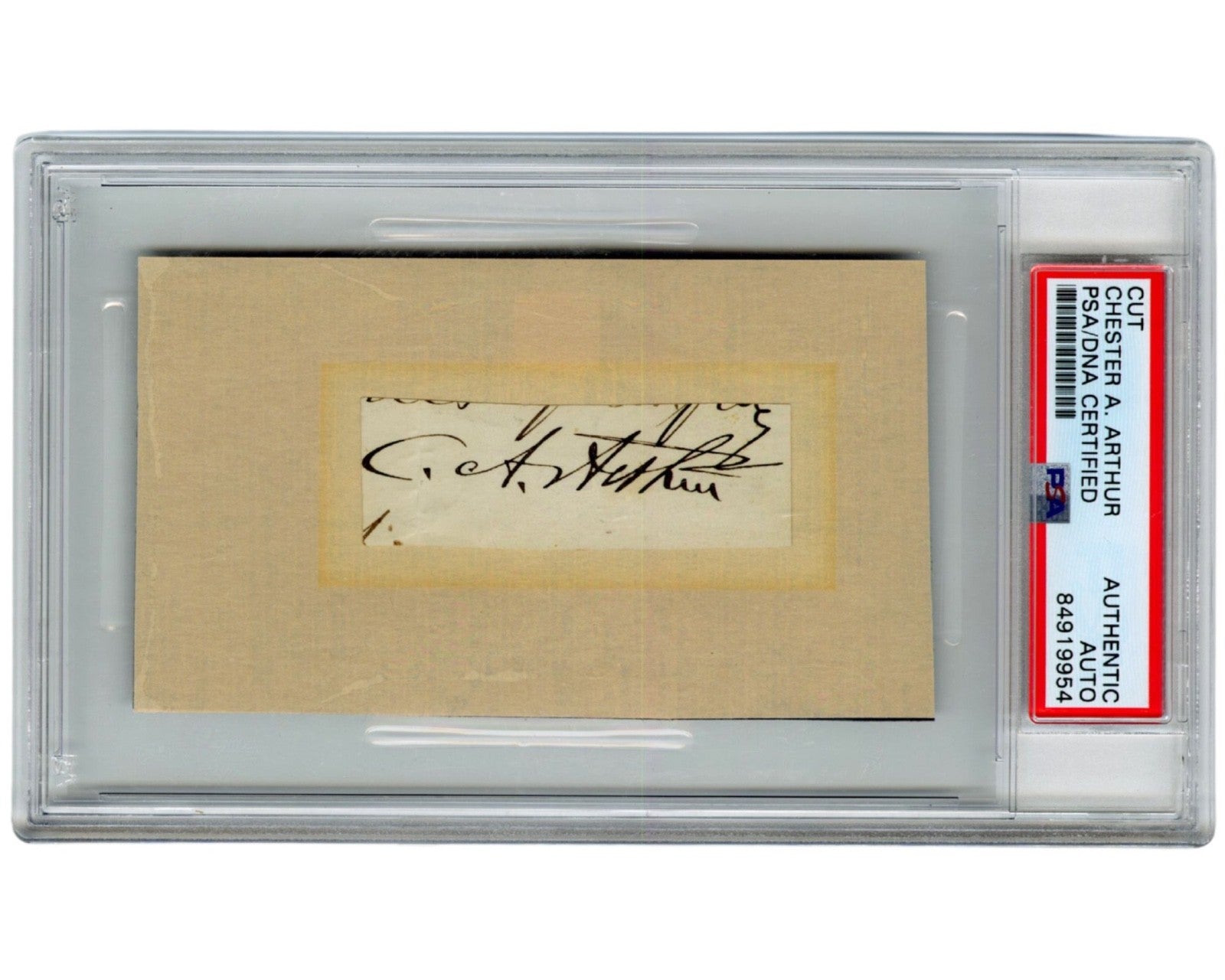 President Chester Arthur Bold Signed Cut PSA Auto