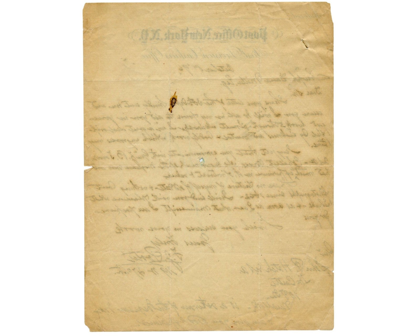 Civil War General Fitz John Porter Signed Letter on Post Office Stationary PSA