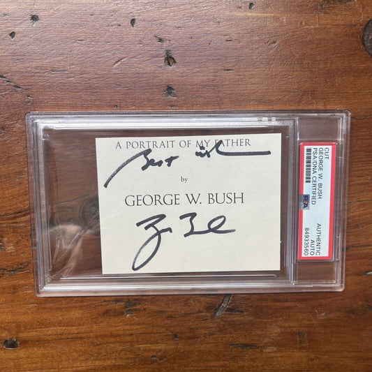 President George W. Bush Signed Bold Cut PSA Autograph