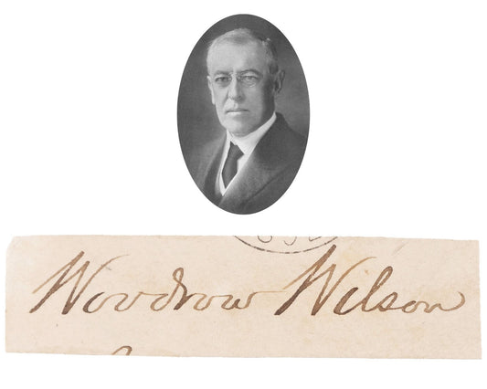 President WOODROW WILSON Signed Cut Autograph JSA - Very Nice Example!