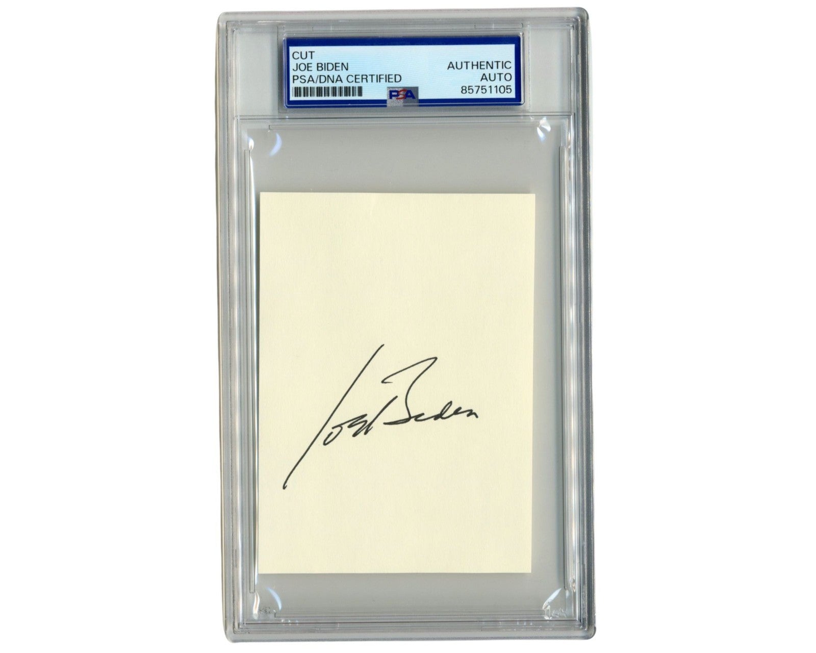 President Joe Biden Boldly Signed Cut Autograph PSA Auto - Fantastic Signature