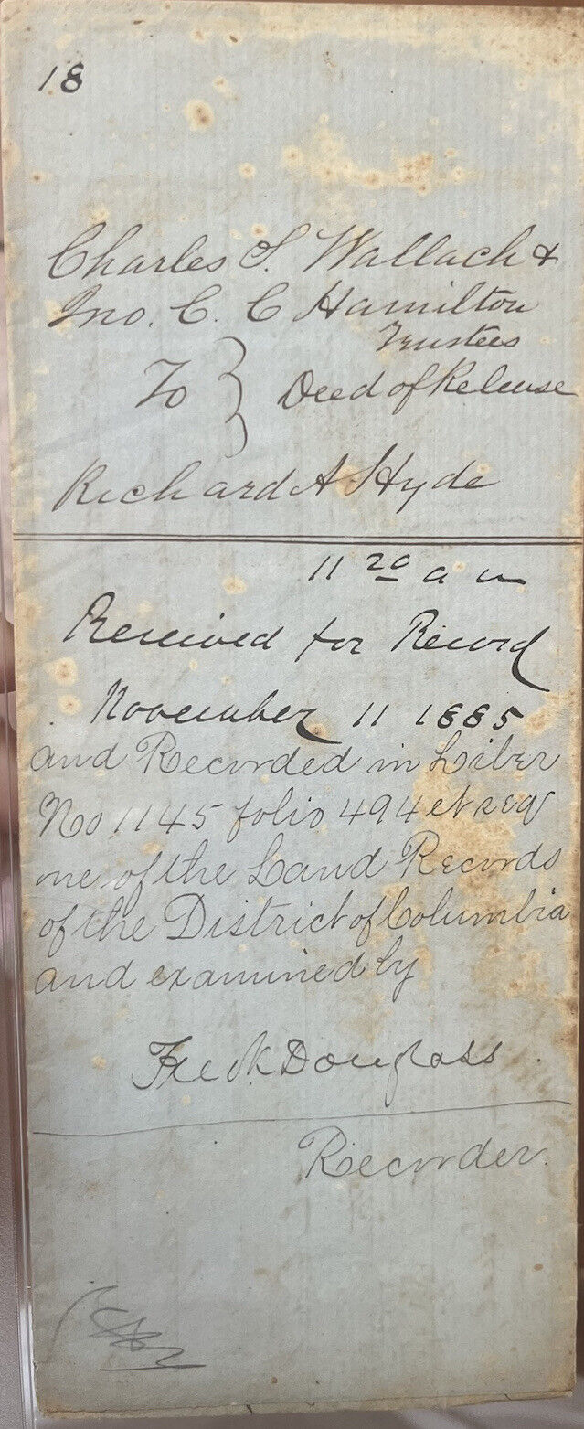 American Abolitionist Frederick Douglass Signed Document NM 7 PSA Autograph