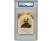 Civil War Union General Ambrose Burnside Signed Cut Display PSA Auto