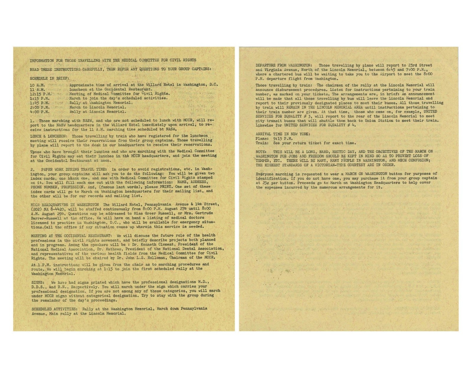 Medical Professionals Support Civil Rights in March on Washington