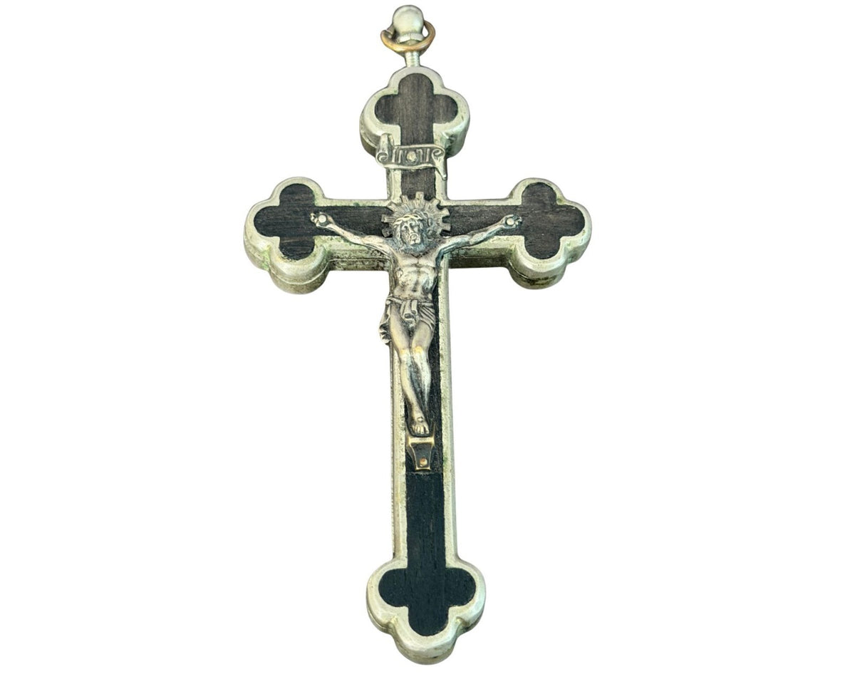 John F. Kennedy Blood-Stained Leather Swatch Dallas Limo in Blessed Crucifix