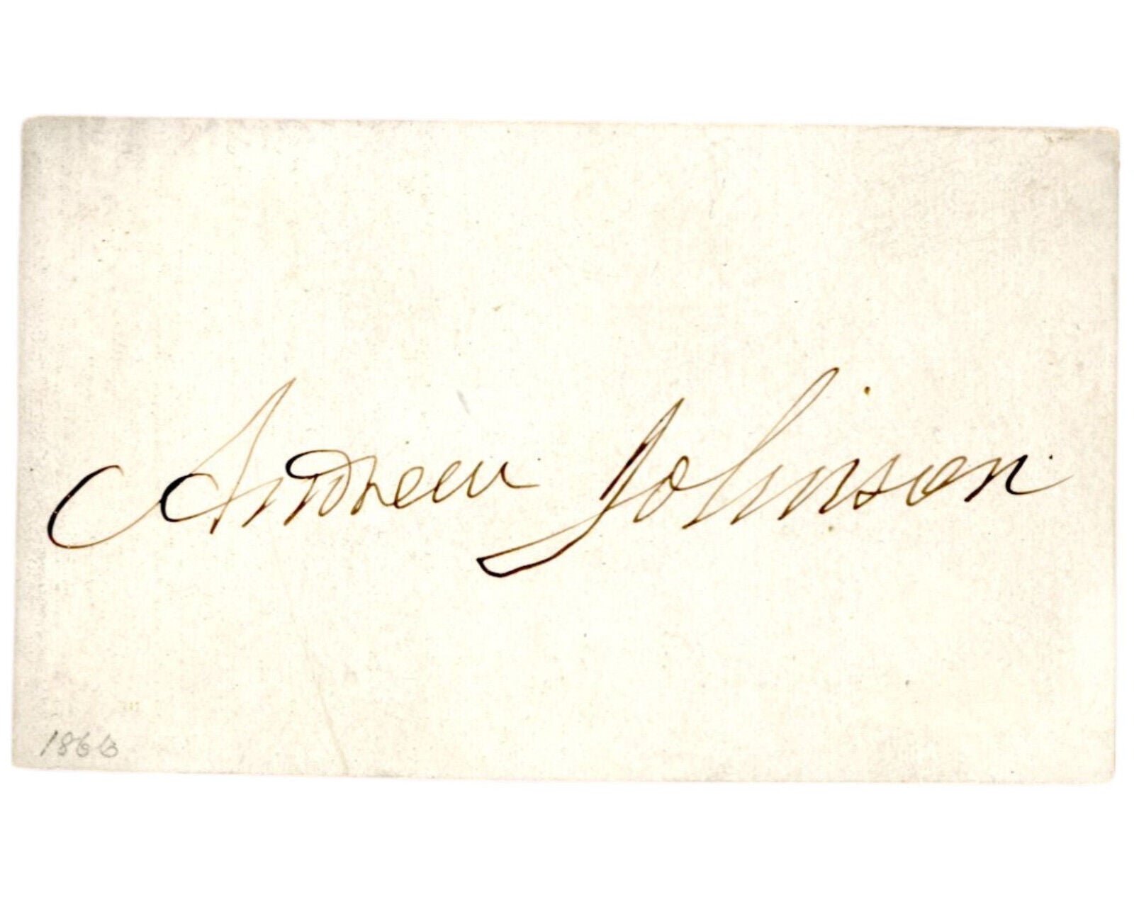 President Andrew Johnson Signature JSA Authentication - A Perfect Example!