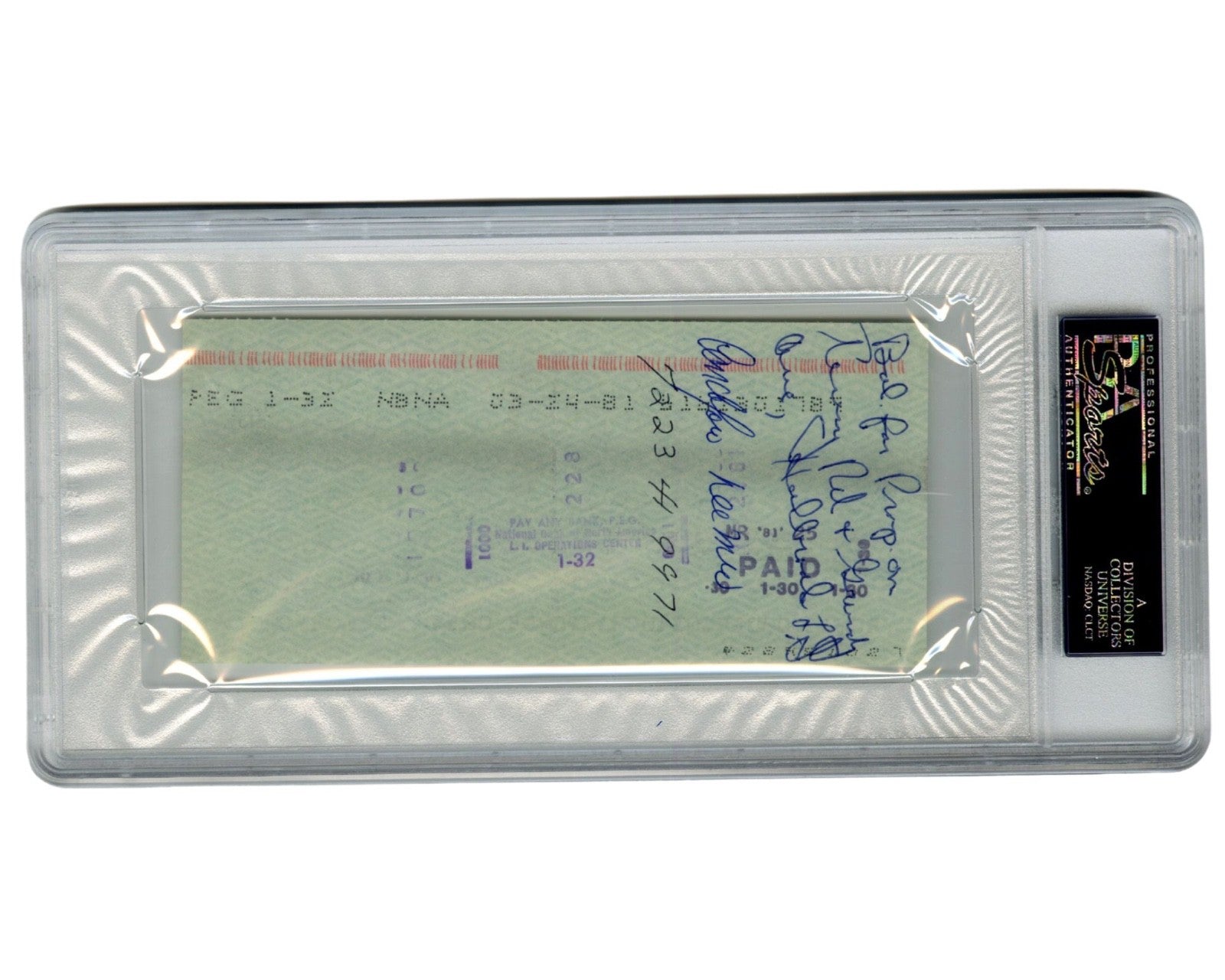 Gambino Hit Man Roy Demeo Signed Check PSA Bold Auto