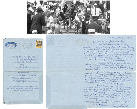 March on Washington Organizer BAYARD RUSTIN Signed Letter. Only Known Example!