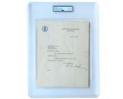 President Herbert Hoover Signed Letter as Sec. Of Commerce PSA 8 Auto