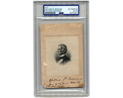 Unique William H. Seward Signed Miniature Engraving PSA Auto - Lincoln Cabinet!