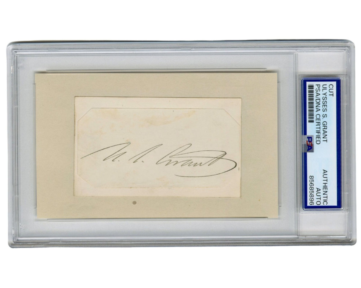 President Ulysses S. Grant Signed Cut Signature, Nice Example! PSA Auto