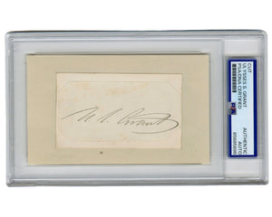 President Ulysses S. Grant Signed Cut Signature, Nice Example! PSA Auto