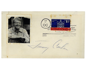 President Jimmy Carter Signed Campaign Mailer w/ Bicentennial Stamp PSA Holo