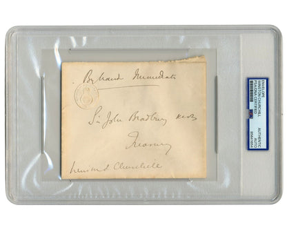 Prime Minister Winston Churchill Signed Envelope on Munitions of War Envelope