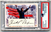 President Richard Nixon Signed Custom Card PSA. Gorgeous Example! Iconic Photo!
