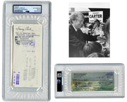President Jimmy Carter Signed Habitat for Humanity Check - Unique! PSA Auto
