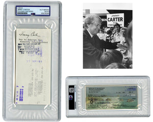 President Jimmy Carter Signed Habitat for Humanity Check - Unique! PSA Auto