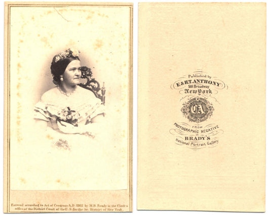 Mary Todd Lincoln CDV by Mathew Brady - Incredibly Rare!