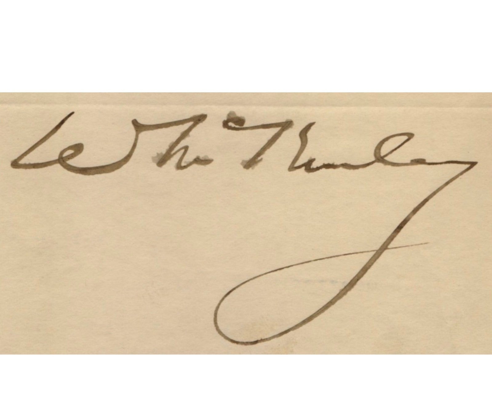 President William McKinley Boldly Signed Letter PSA Auto