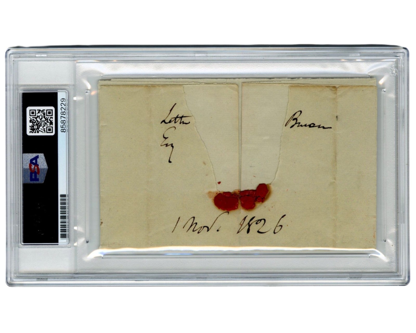 President Martin Van Buren Signed Free Frank To New Yorker! PSA Auto