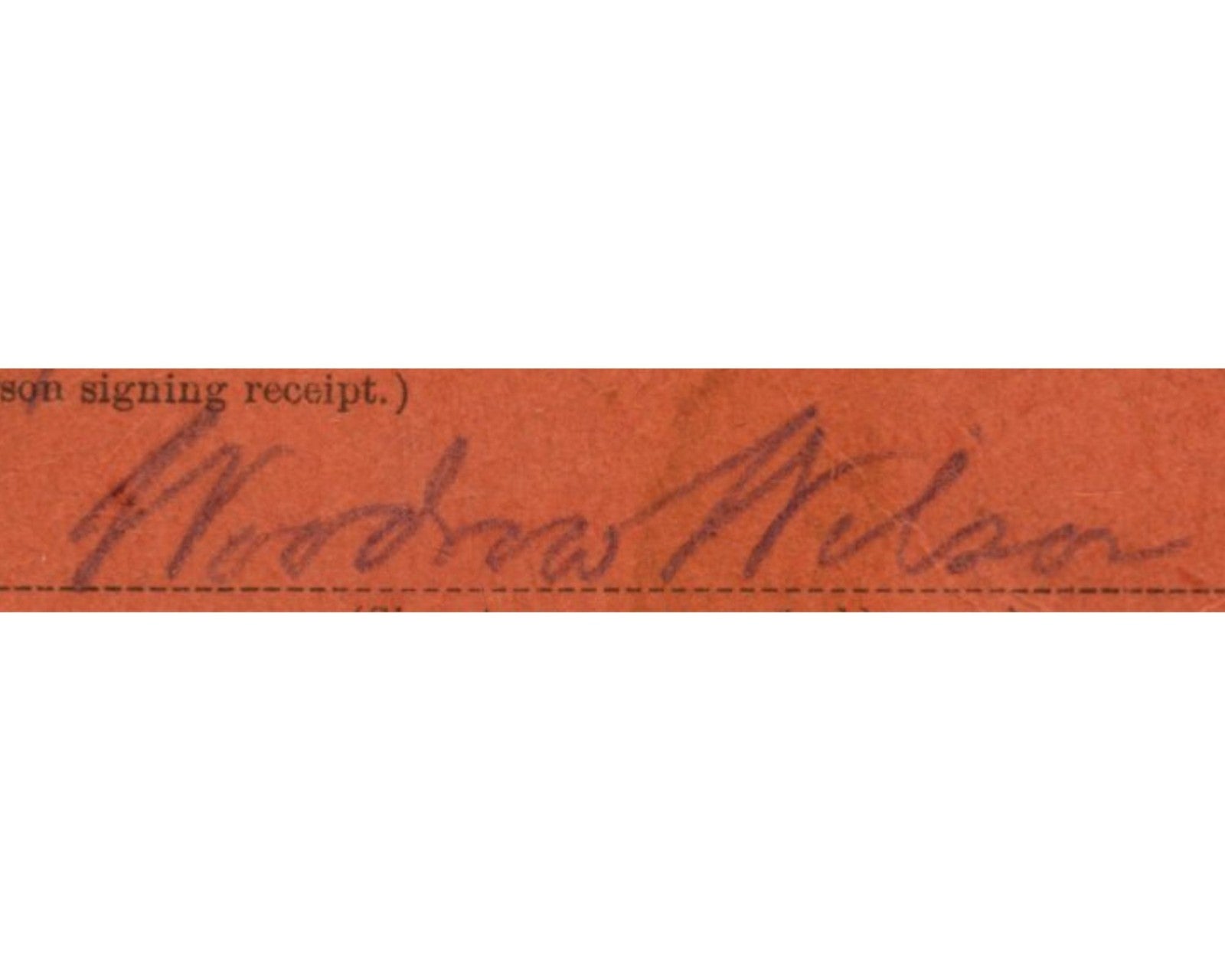 Unique President Woodrow Wilson Signed Registry Return Receipt PSA Auto