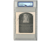 Brooklyn Dodgers' Zach Wheat Signed HOF Plaque Cut PSA Mint 9 Auto