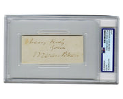 President Martin Van Buren Signed Cut PSA Auto