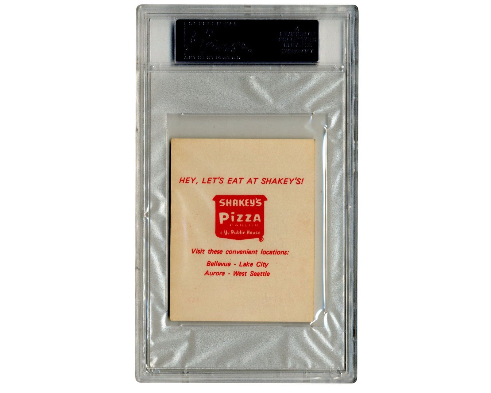 1975 Shakey's Pizza Earl Averill Autographed Card PSA Auto