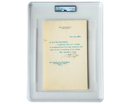 William Taft Signed Letter Thanking Supporter After Securing GOP Nomination PSA