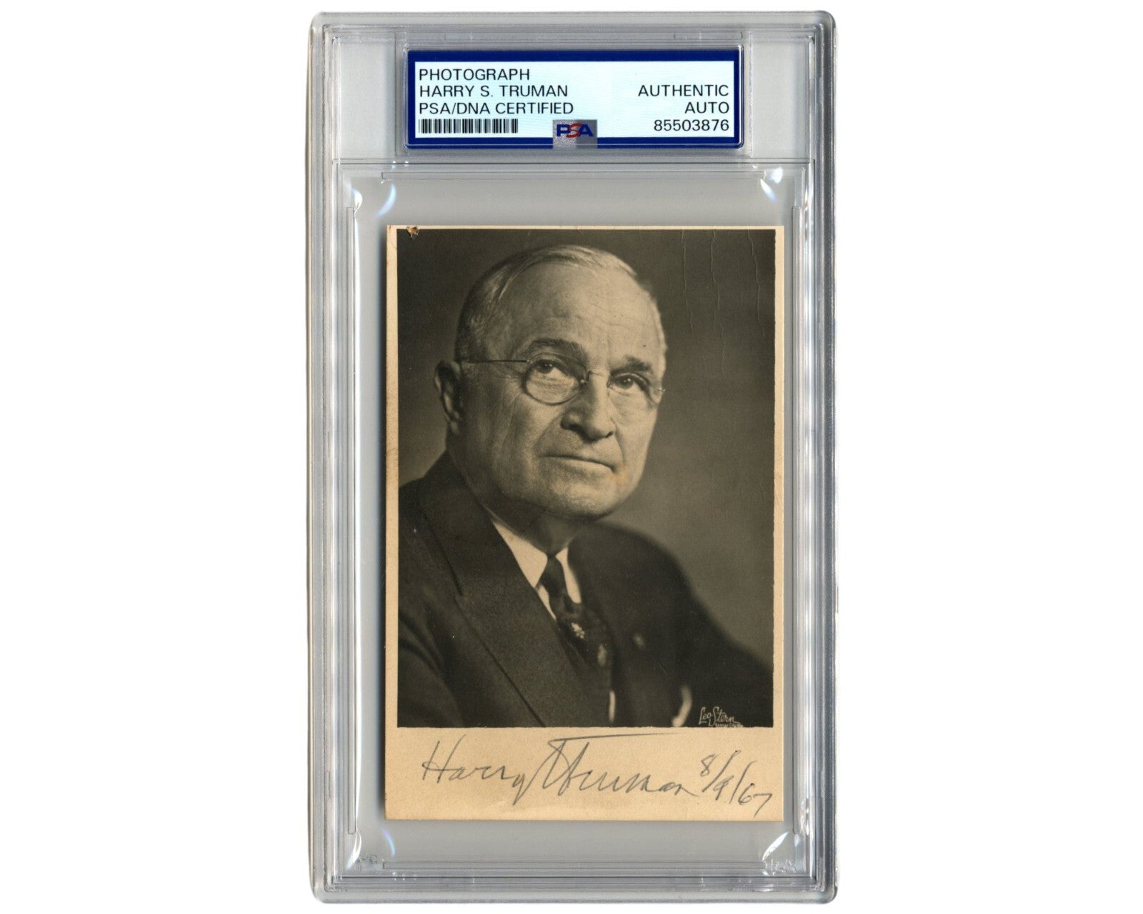 President Harry Truman Signed Photograph - Gorgeous! PSA Auto