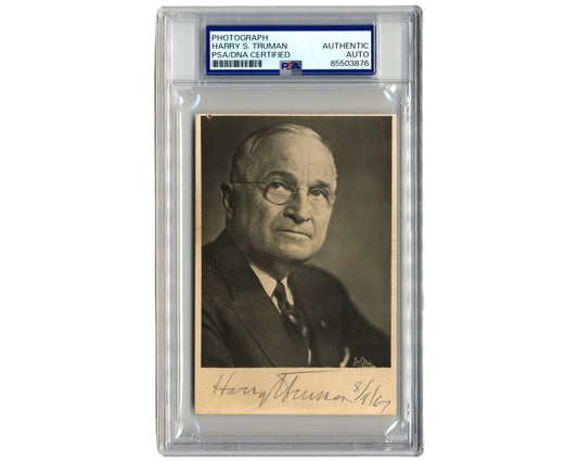 President Harry Truman Signed Photograph - Gorgeous! PSA Auto
