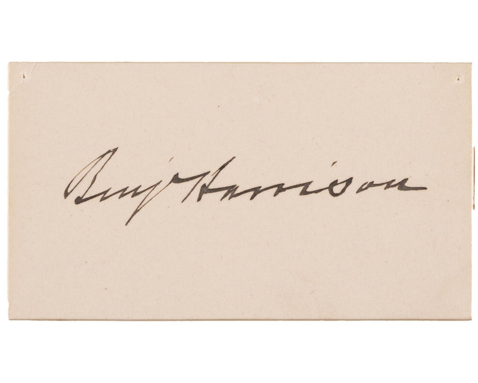 President Benjamin Harrison Signed Cut JSA Auto - A Perfect Example!