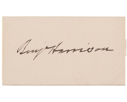 President Benjamin Harrison Signed Cut JSA Auto - A Perfect Example!