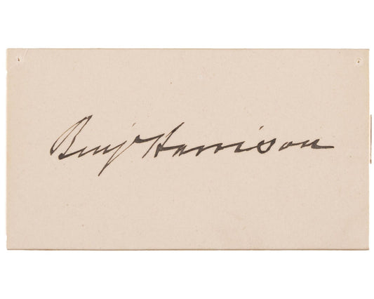 President Benjamin Harrison Signed Cut JSA Auto - A Perfect Example!