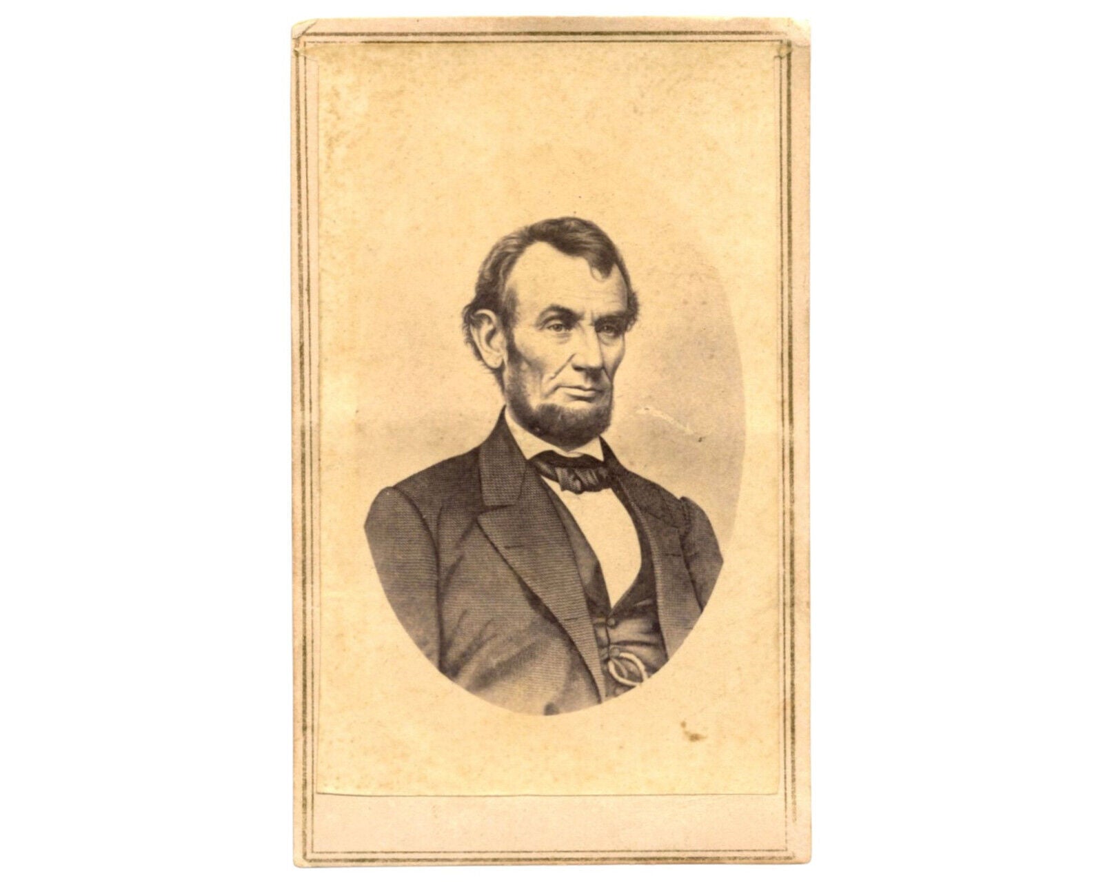 President ABRAHAM LINCOLN CDV - Based on Mathew Brady's $5 Image!