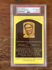 Rube Marquard Signed HOF Post Card PSA Auto