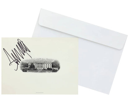 President Donald Trump Signed White House Engraving! JSA - Incredibly Rare!