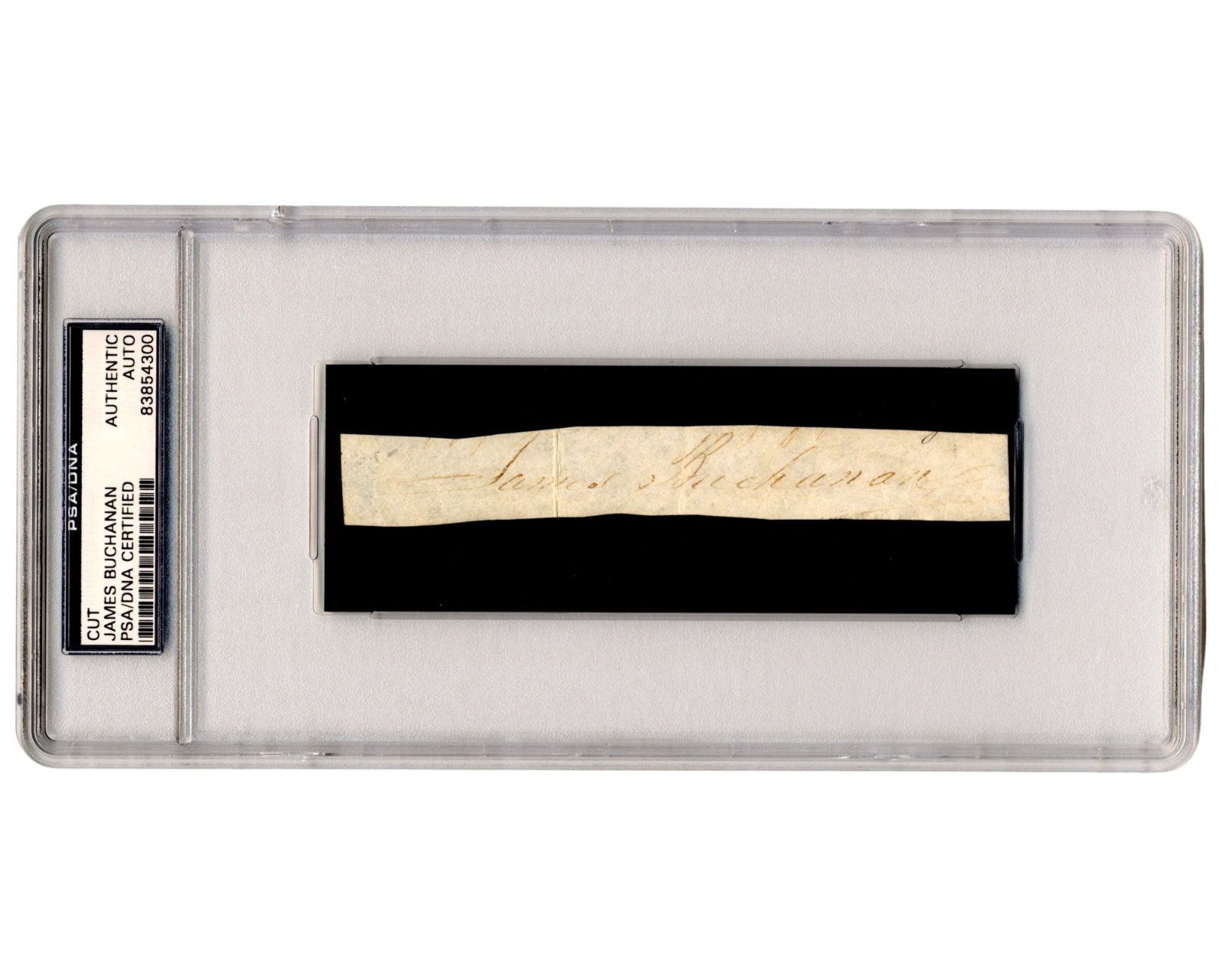 President James Buchanan Signed Cut Autograph PSA Auto