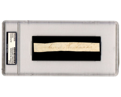 President James Buchanan Signed Cut Autograph PSA Auto