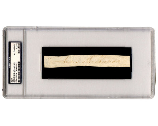 President James Buchanan Signed Cut Autograph PSA Auto