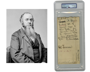Edwin Stanton Signed Envelope Directing Sykes Days After Emancipation! PSA
