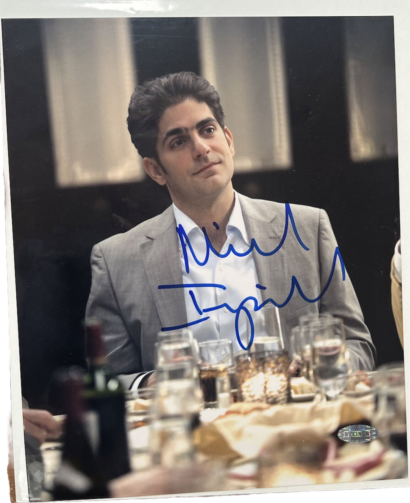 Michael Imperioli At Dinner Table Sopranos Photograph Signed Autograph Steiner